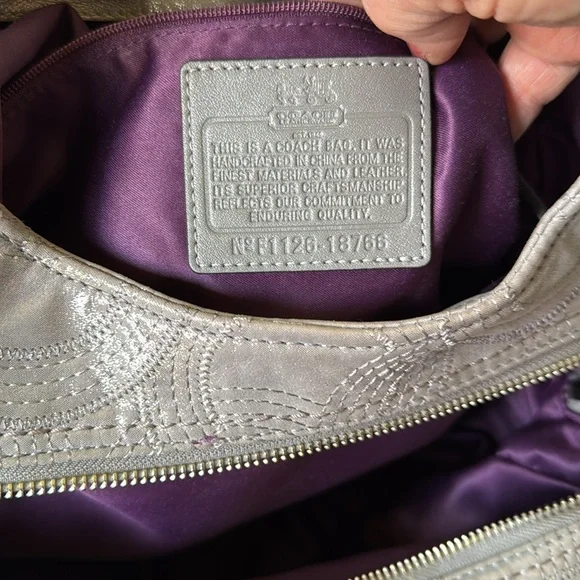 Coach Silver Shoulder Bag - Picture 3 of 11